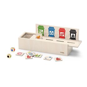 Holzpuzzle zum Lernen der Mülltrennung, Viga