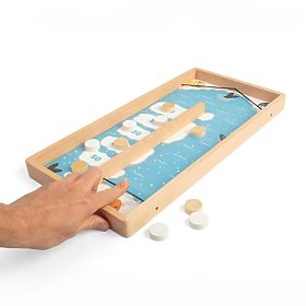 Holzspiel mit Pucks auf dem Eis, Bigjigs Toys