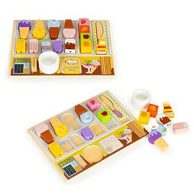 Holztafel Eisdiele Set für Kinder ECOTOYS