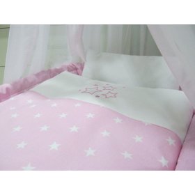 Wicker kinderbett p ausrüstung für baby - pink sterne, BabyWorld