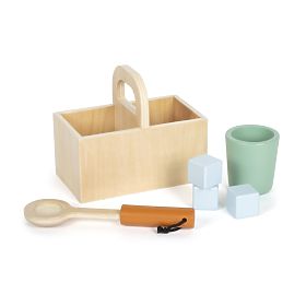 Industrielle Kinderküche mit Kücheninsel