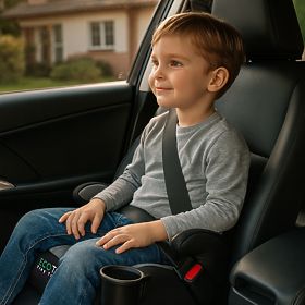 ISOFIX Kindersitz Sitzerhöhung für Kinder i-SIZE Höhe 125-150 cm Getränkehalter ECOTOYS, EcoToys
