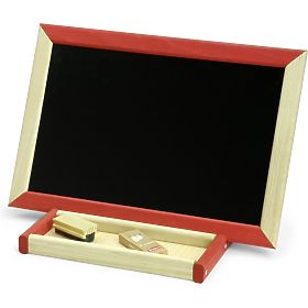 Jeujura Multifunktionale Holz-Tischtafel 44x30 cm mit Zubehör