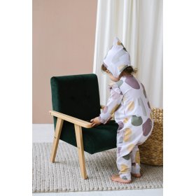 Retro-Kindersessel Velvet – dunkelgrün, Modelina Home