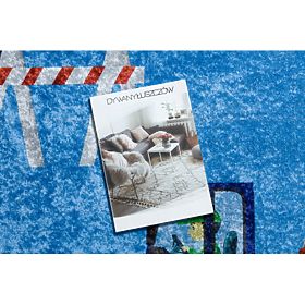 JUNIOR 51827.803 Waschmatte LKW, Bagger für Kinder rutschfest - blau, F.H.Kabis