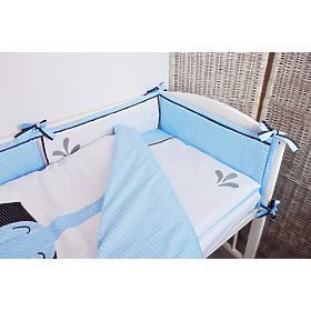 2-teiliges Kinderbettwäsche-Set Elefant Blau
