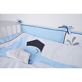 2-teiliges Kinderbettwäsche-Set Elefant Blau
