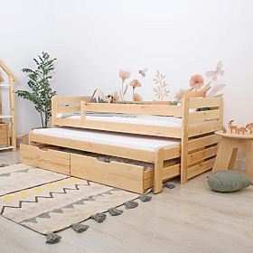 Kinderbett mit Gästebett Praktik Modern – Natur, Ourbaby®
