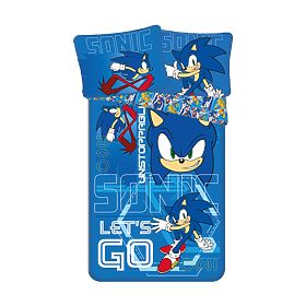 Kinderbettwäsche Sonic 'Let’s go' 140x200 cm + 70x90 cm