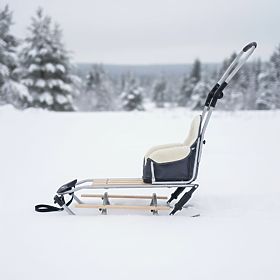 Kinderschlitten mit Sitz - Dunkelgrau
