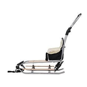 Kinderschlitten mit Sitz - Schwarz