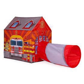 Kinderzelt mit Tunnel Feuerwehrstation Spielplatz IPLAY