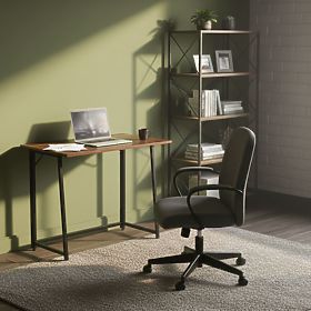 Klappbarer Computertisch 80x45 cm Laptop-Tisch Loft Dunkel Nussbaum ModernHome