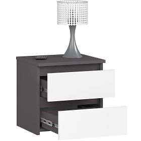 KOMMODE CL2 2SZ CLP PK GRAFIT GRAU / WEISS