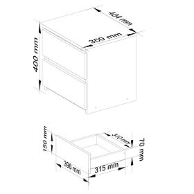 KOMMODE CL2 2SZ CLP PK GRAPHIT GRAU