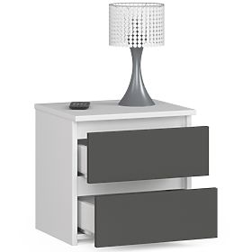 KOMMODE CL2 2SZ CLP WEISS / GRAFITGRAU