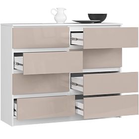 KOMMODE K120 8SZ PK CAPPUCCINO GLANZ