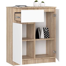 KOMMODE K80 2D 1SZ CLP PK EICHE SONOMA / WEISS