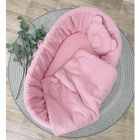 Bettwäsche-Set für Weidenbettchen - Rosa