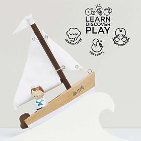 Le Toy Van Holzsegelboot mit Kapitän