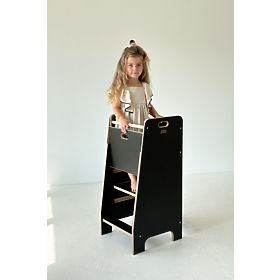Lernturm Comfort - schwarz, baby wood