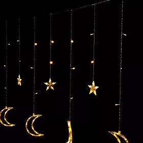 Lichterketten Mond und Sterne Weihnachtsbeleuchtung 96LED