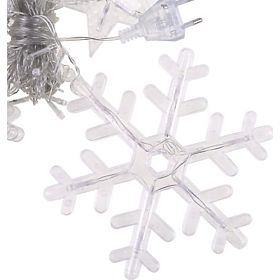 Lichterketten Schneeflocken und Sterne Weihnachtsbeleuchtung Vorhang 138LED