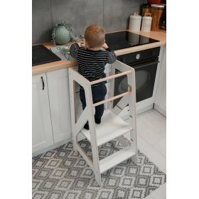 Montessori Lernturm Pola Scandi - weiß, Ourbaby