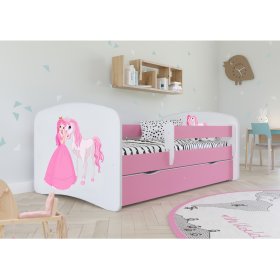 Kinderbett mit Barriere Ourbaby - Prinzessin mit Pony, Ourbaby