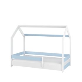 Hausbett Sofia 160x80 cm - blau, BabyBoo