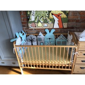 Baby Dream - Modulares Kinderbett mantinel - grau-blau