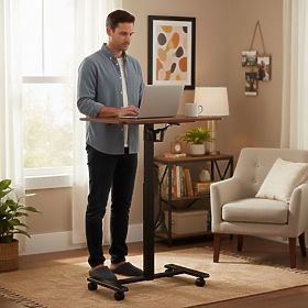 Mobiler, höhenverstellbarer Tisch 70x48 cm Laptop-Tisch einstellbare Höhe 71,5-112 cm ModernHome