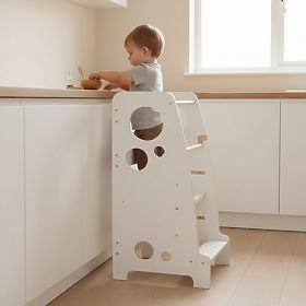 Montessori Lernturm Luna - weiß