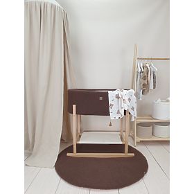 Moseskorb Teddy mit Holzgestell - braun