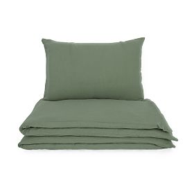 Musselin-Bettwäsche Ourbaby 135x100 + 40x60 cm - grün, Ourbaby®