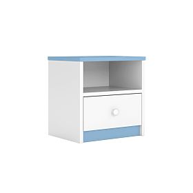Ourbaby Kinder Nachttisch - blau-weiß, Kocot Kids
