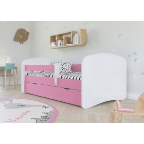 Kinderbett Ourbaby mit Rausfallschutz - rosa/weiß, All Meble