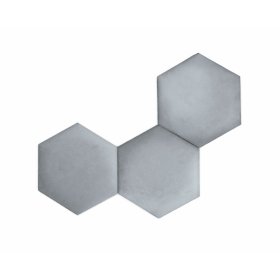 Polsterplatte Hexagon - grau, MIRAS