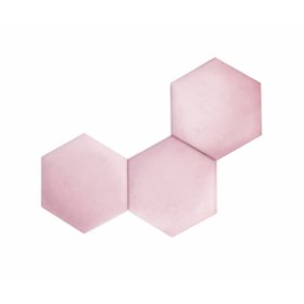 Hexagon-Polsterplatte - Puderrosa, MIRAS