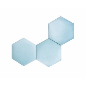 Polsterplatte Hexagon – babyblau