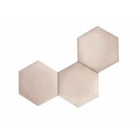 Hexagon-Polsterplatte - beige, MIRAS