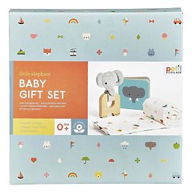 Petit Collage Baby-Elefanten-Geschenkset