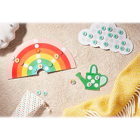 Petit Collage Kooperatives Spiel Rain, rain, rainbow