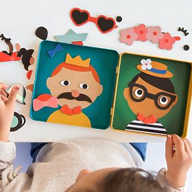 Petit Collage Magnetpuzzle Fröhliche Gesichter