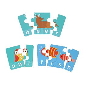 Petit Collage Mein erstes Buchstabierpuzzle mit Tieren