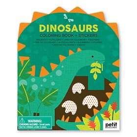 Petit Collage Malbuch mit Dinosaurier-Aufklebern, Petit Collage