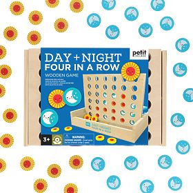 Petit Collage Spiel Vier in einer Reihe Nacht und Tag, Petit Collage