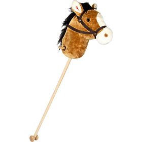 Pferd Nico auf einem Stock mit Rädern