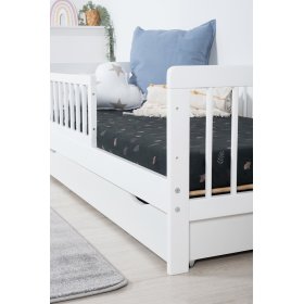 Kinderbett mit Barriere TEDDY - weiß