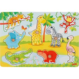 Puzzle mit Griffen, Afrikanische Tiere